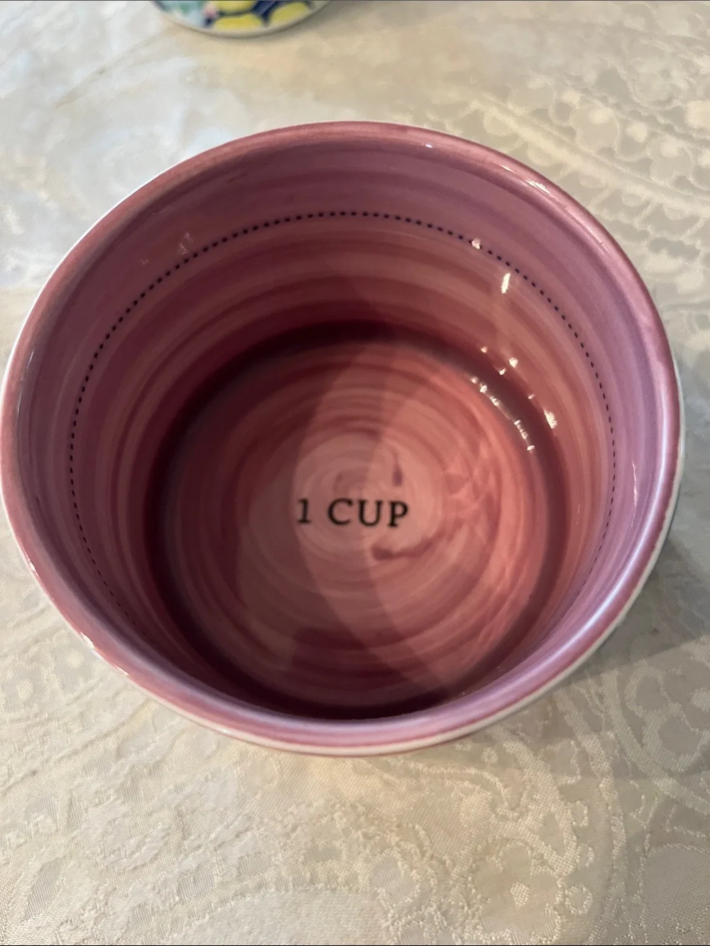 Anthropologie Floral Ceramic Remi Measuring Cups Set of 4 EUC
